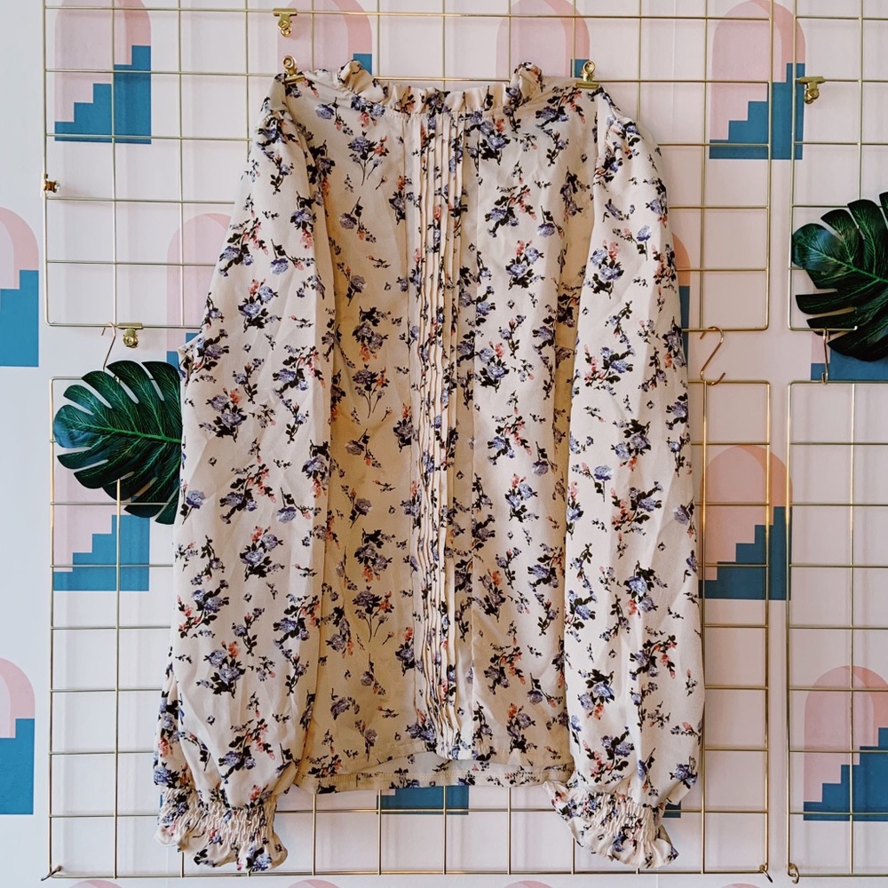 Shein modest floral top